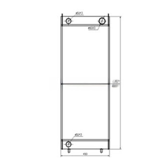 Hitachi Water Tank Radiator 263J2-17001 Compatible for Hitachi Wheel Loader ZW310