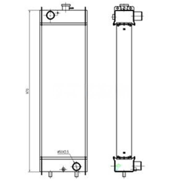 Kobelco Water Tank Radiator Compatible for Kobelco Excavator SK140LC-8