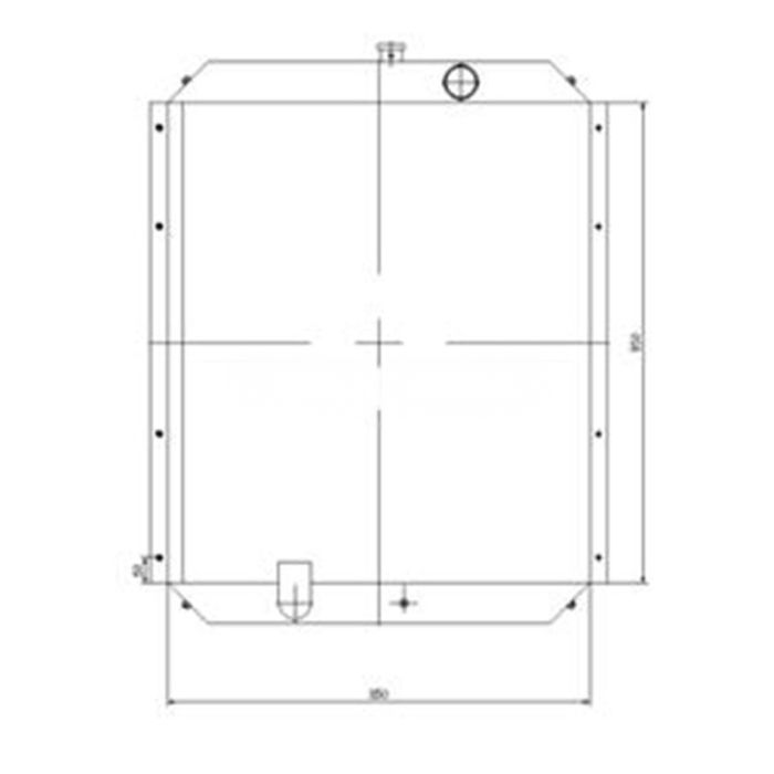 Kobelco Water Tank Radiator 2452U432S1 Compatible for Kobelco Excavator SK300-3 SK300 SK300-2