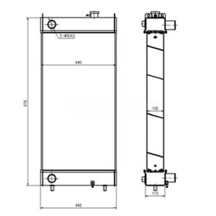 Sumitomo Water Tank Radiator Compatible for Sumitomo Excavator SH210A5 SH210-5