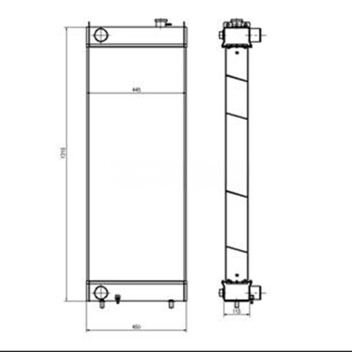 Sumitomo Water Tank Radiator LN003410 Compatible for Sumitomo Excavator SH450-3 SH450-5 SH460HD-5