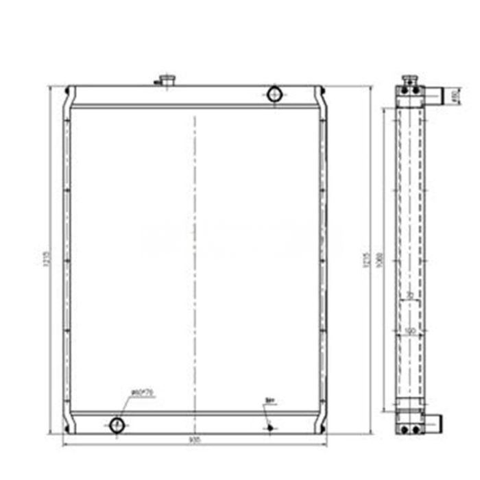 KATO Water Tank Radiator Compatible for KATO Excavator HD1430
