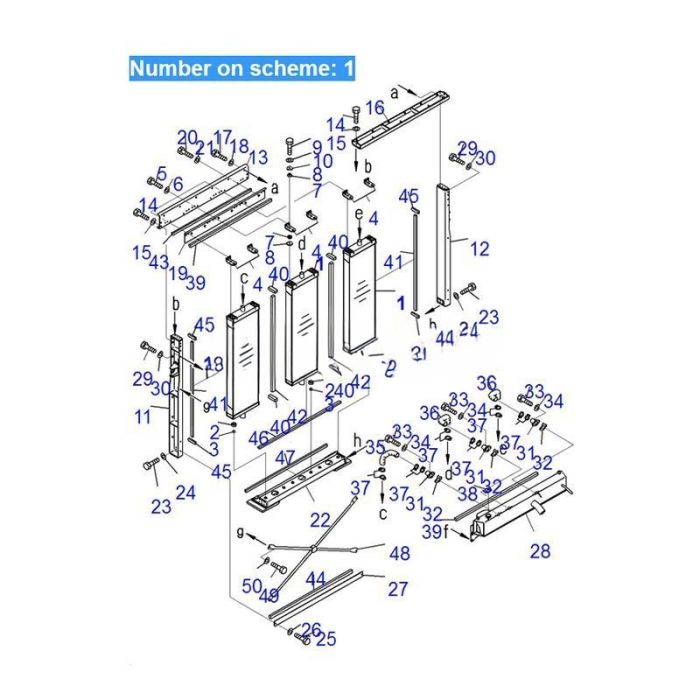 Komatsu For Komatsu Excavator PC1250-8 PC1250-8R PC1250LC-8 PC1250SP-8 PC1250SP-8R Water Tank Radiator Core ASSY 21N-03-41110