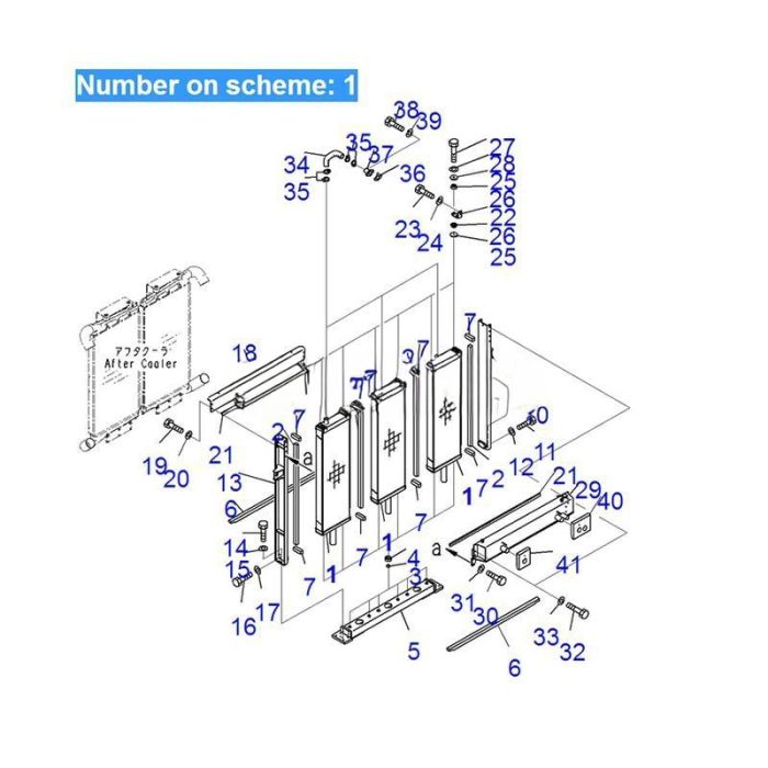 Komatsu For Komatsu Excavator PC2000-8 Water Tank Radiator Core ASS'Y 21T-03-31711