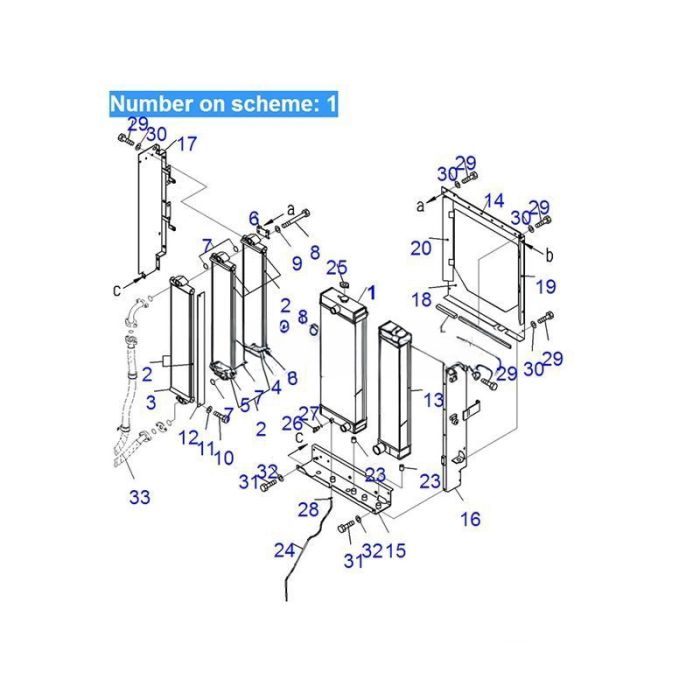 Komatsu For Komatsu Wheel Loader WA320-6 WA320PZ-6 Water Tank Radiator Core ASS'Y 419-03-48110