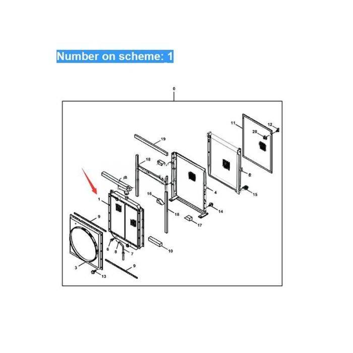 John Deere For John Deere Excavator 470GLC Water Tank Radiator Core ASS'Y 4466040