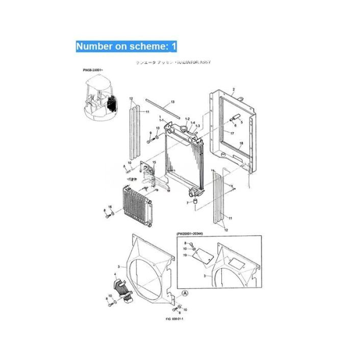 Case For Case Excavator CX31 Water Tank Radiator Core ASS'Y PM05P00010F1 PM05P00010S001