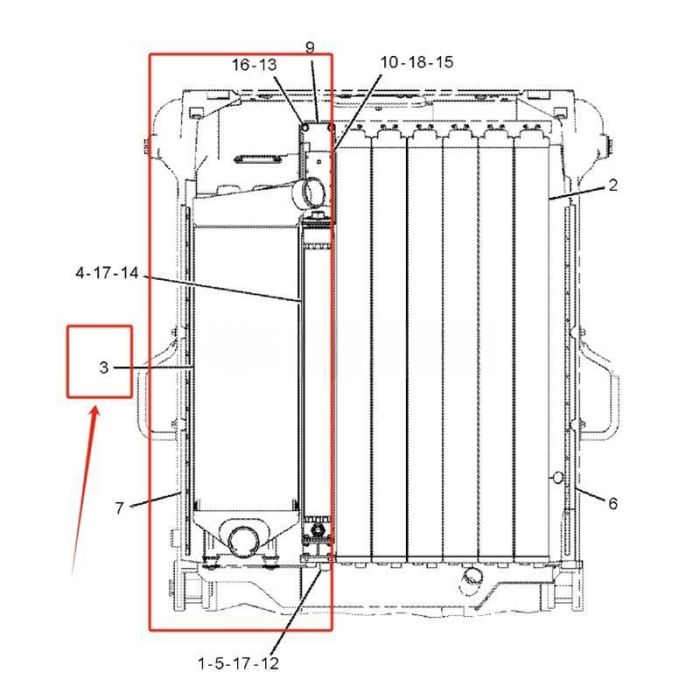 Caterpillar Aftercooler 272-0377 Compatible for Caterpillar CAT C18 Dozer D9T
