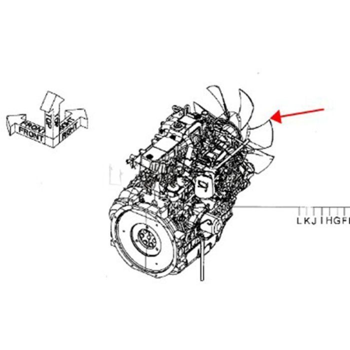 Hitachi Fan 4632695 Compatible for Hitachi Excavator ZX40U-2 ZX40U-3 ZX48U-3 ZX50U-2 ZX50U-3 ZX52U-3 ZX52U-3F