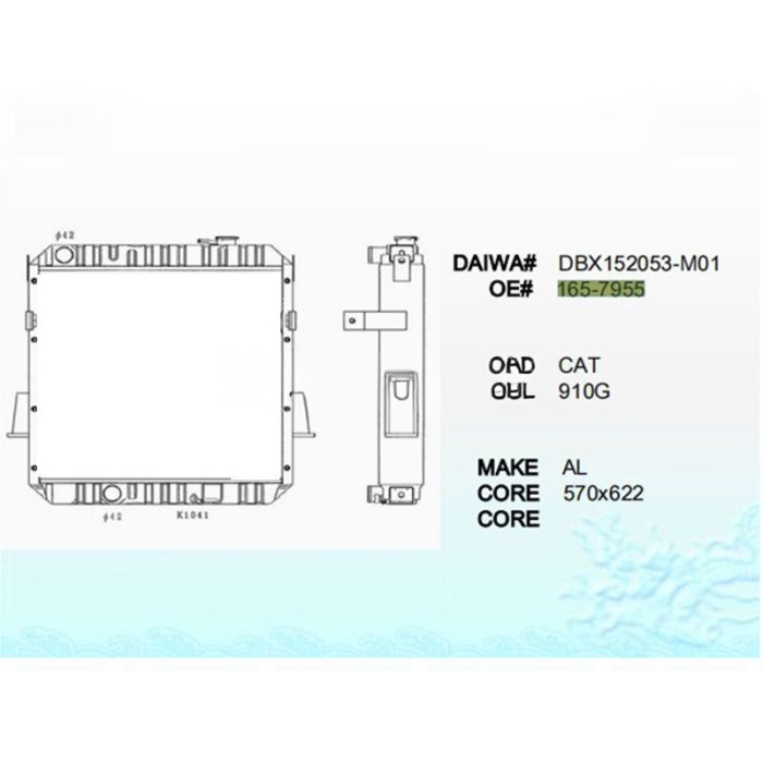 Caterpillar Water Tank Radiator 165-7955 Compatible for Caterpillar CAT Compact Wheel Loader 910G
