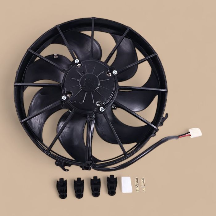 Spal 24V Aftermarket Spal VA01-BP90/LL-66A Fan Compatible for Engine Excavator Loader Tractor