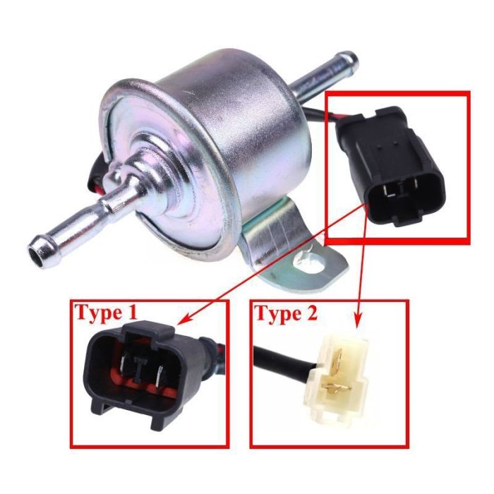 John Deere 12V  Fuel Pump AM876266 AM876207 Compatible for Yanmar Engine 3TMN72 3TNV88 4TNV88 John Deere Tractor 110 332 2520 4005 1445 1515 1550 1570