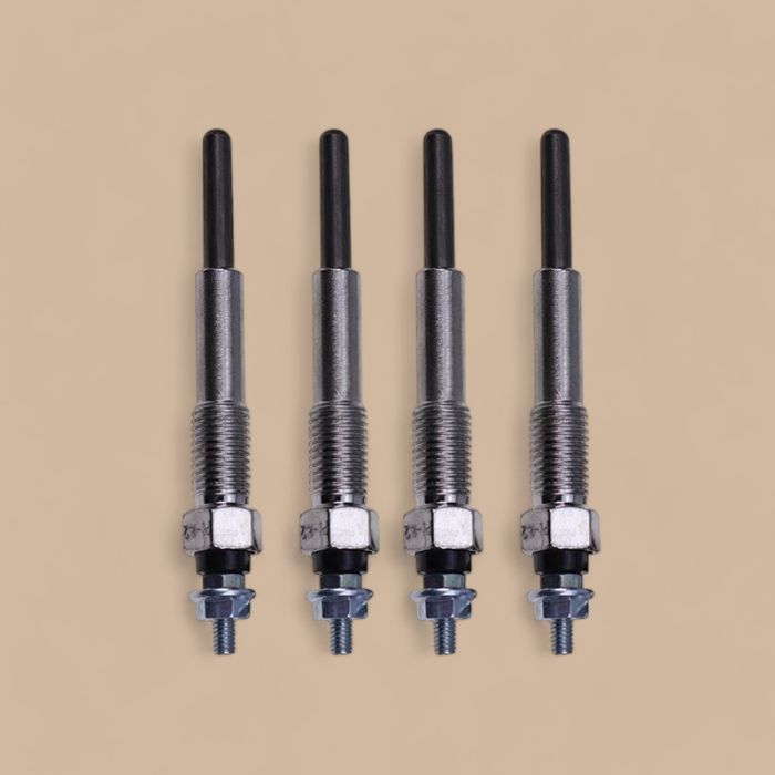 Isuzu 4Pcs Plug Glow 9825119781 Compatible for Isuzu C240 C190 C201 C221 D500 4BA1 4FA1 3AA1 Hitachi Excavator EX30 EX35 EX40UR EX40UR-2