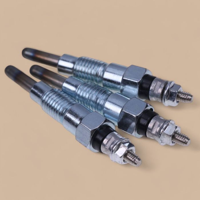 Yanmar 3 PCS Glow Plug 129155-77801 Compatible for Yanmar Engine 3TN75 3TNA75 3TNT5U 3T70B-NAC Tractor F18 F18X F20 FX18 FX20