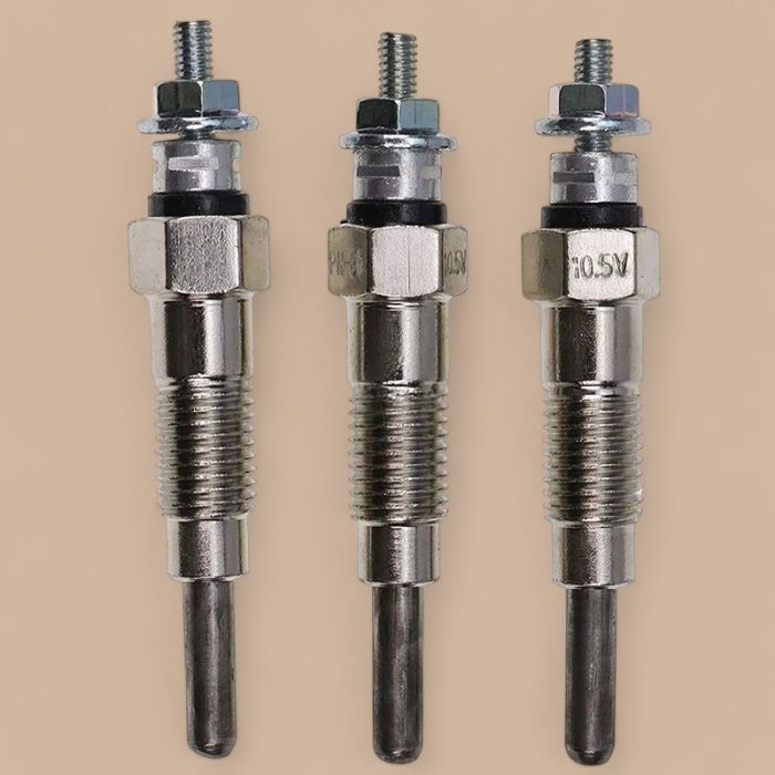 John Deere 3Pcs Glow Plug M87919 AT110814 Compatible for Yanmar 3TN66C 3TN66UJ 3TNA72UJ 3TNE74 John Deere 330 332 375 430 455 655 755 855 F915 F925 F935 X495 X595 1435