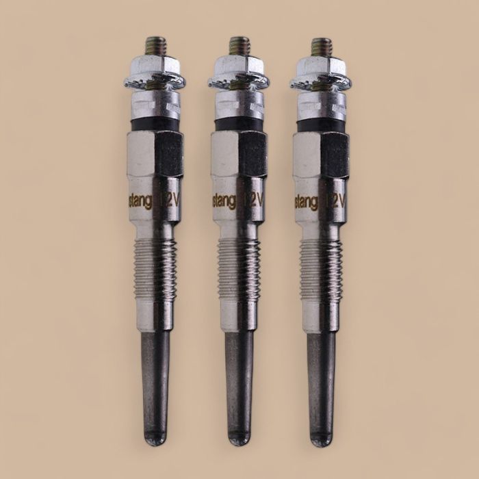 Kubota 3Pcs Glow Plug 25-39501-00 Compatible for Kubota D1105 Carrier CT3.69 CT3-69-TV Engine Supra 922 944 950 Genesis R90