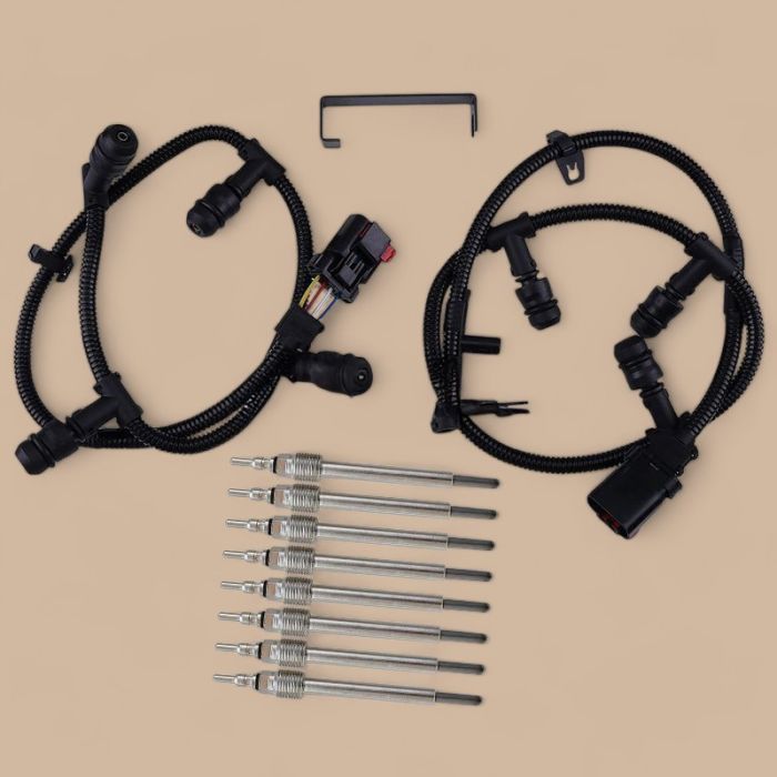 Ford Glow Plug Harness Kit 5C3Z-12A690-A 4C3Z-12A342-AA Compatible for Ford F-250 F-350 F-450 E-150 E-250 E-350 E-450 6.0L Powerstroke