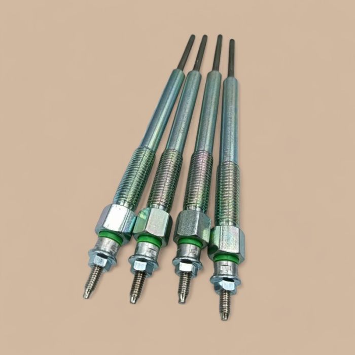 Isuzu 4Pcs Glow Plug 02/802375 Compatible for Isuzu Engine 4JJ1 JCB Excavator JS115 JS130 JS145 JS145LC