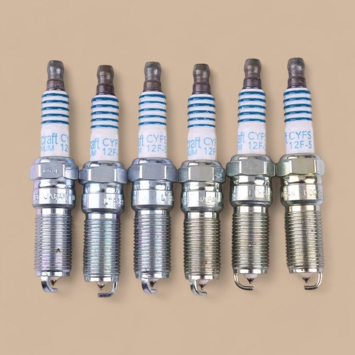 Ford 6 Spark Plugs SP520 SP-520 CYFS12F5 CYFS-12F-5 Compatible for Ford Edge Explorer Flex 3.5L F-150 3.3L Mustang Transit-150 250 350 3.7L Lincoln Continental MKS MKT MKX MKZ 3.7L