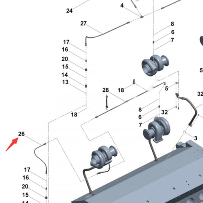 Cummins Flexible Hose 3635130 Compatible for Cummins Engine QSK60