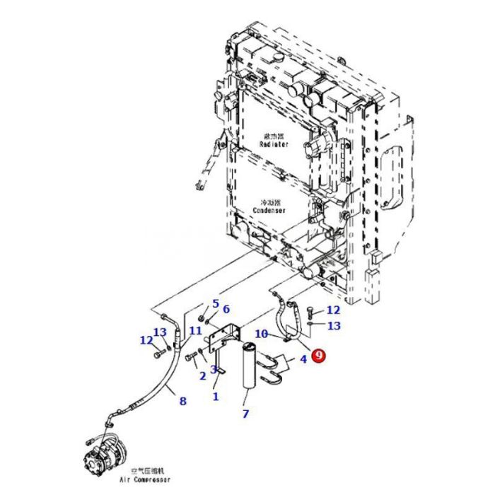 Komatsu Hose 423-S62-D320 Compatible for Komatsu Wheel Loader WA380-6