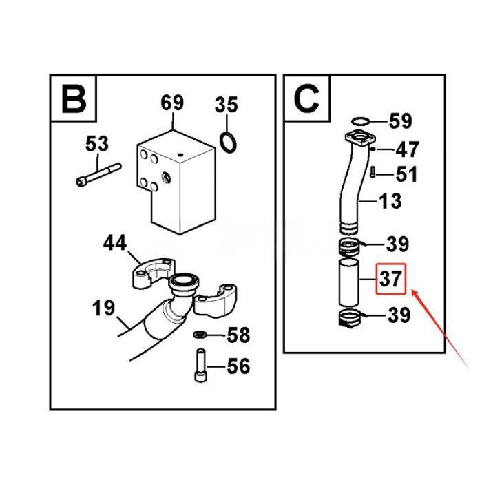 Volvo Rubber Hose VOE14884624 Compatible for Volvo Excavator EC950E