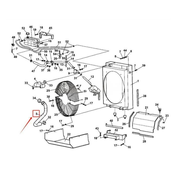 Dynapac Coolant Hose 4700377161 Compatible for Dynapac Vibratory Roller CA500D CA610D
