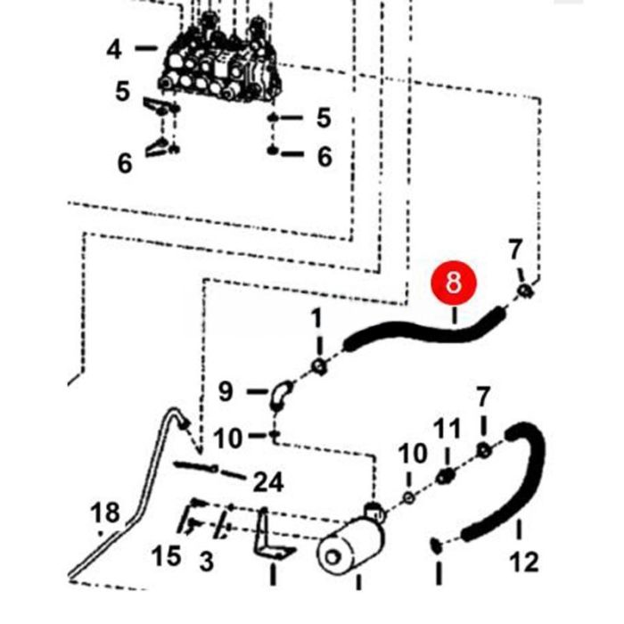 Bobcat Hydrostatic Hose (Sold By The Foot) 6673825 Compatible for Bobcat Excavator 225 231 325