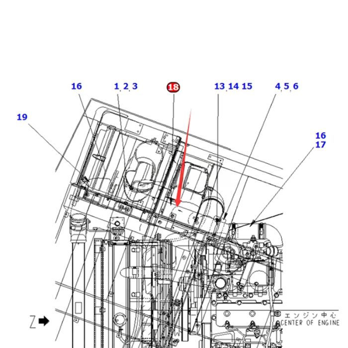 Komatsu Air Intake Hose 6743-11-4720 Compatible for Komatsu Crawler Carriers CD110R Excavator PC200-7 PC220-7