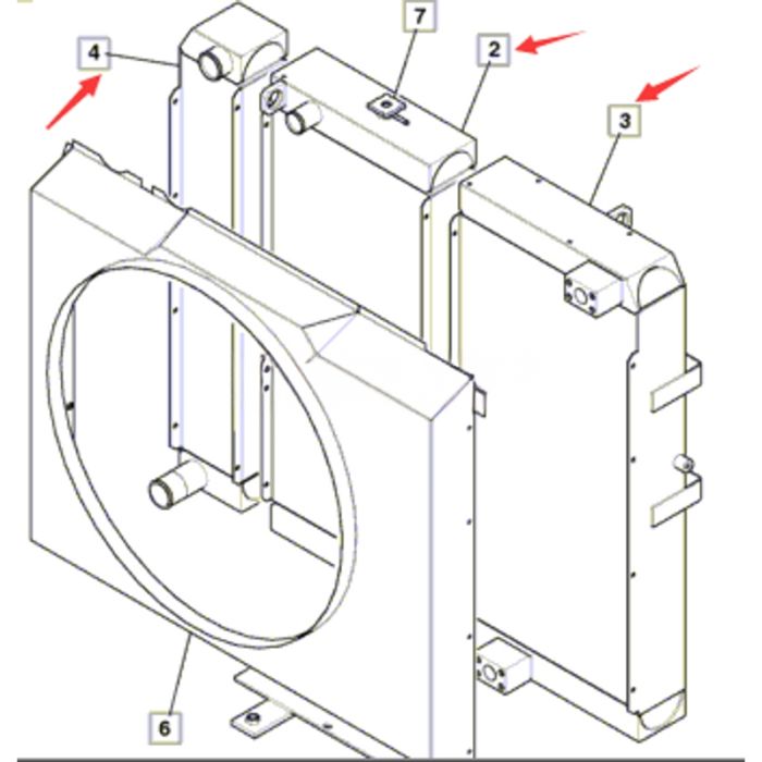JCB For JCB Excavator JS360 Hydraulic Oil Cooler ASS'Y 332/H8297