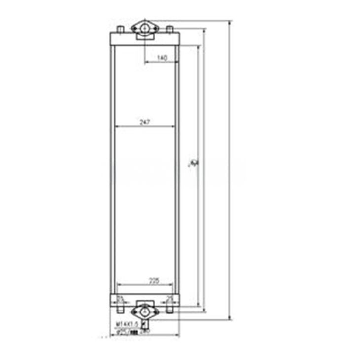 Komatsu Oil Cooler 206-03-22421 Compatible for Komatsu PC290-8K PC270-8 Excavator