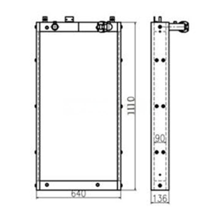 Hyundai Oil Cooler 11N8-46152 11N8-46250 Compatible for Hyundai Excavator R300LC-7 R320LC-7 R320LC-7A