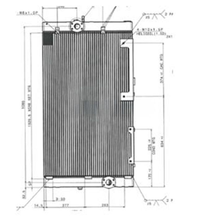 Hyundai Oil Cooler 11Q9-40532 Compatible for Hyundai Excavator R320LC-9 R360LC-9 R380LC-9