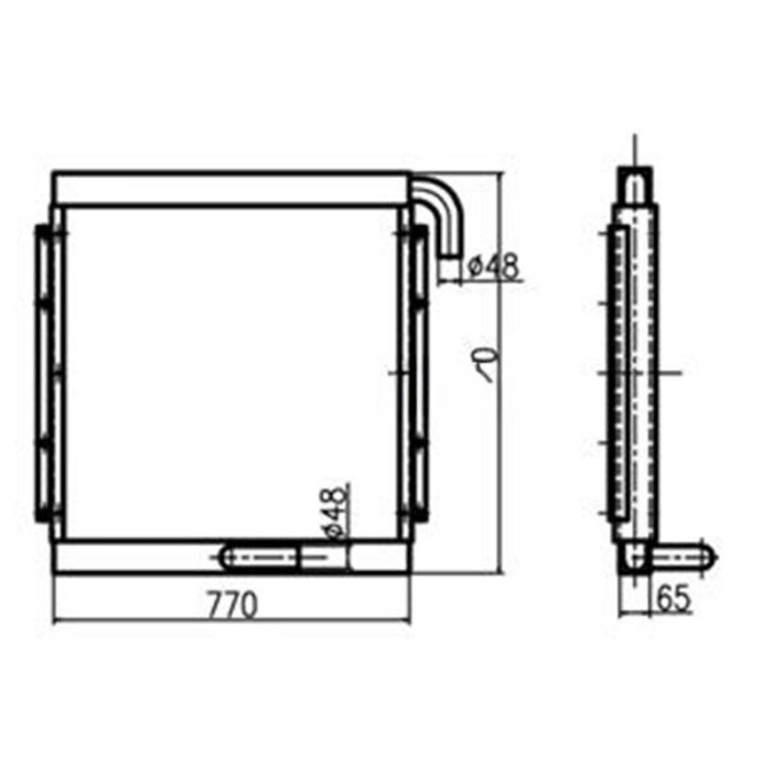 Kato Oil Cooler ME043055 Compatible for Kato HD700-7 HD700-8 HD700-9 Excavator