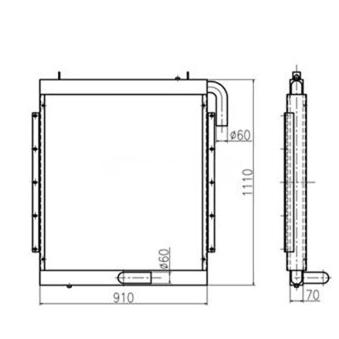 Kato Oil Cooler Compatible for Kato Excavator HD1430-1
