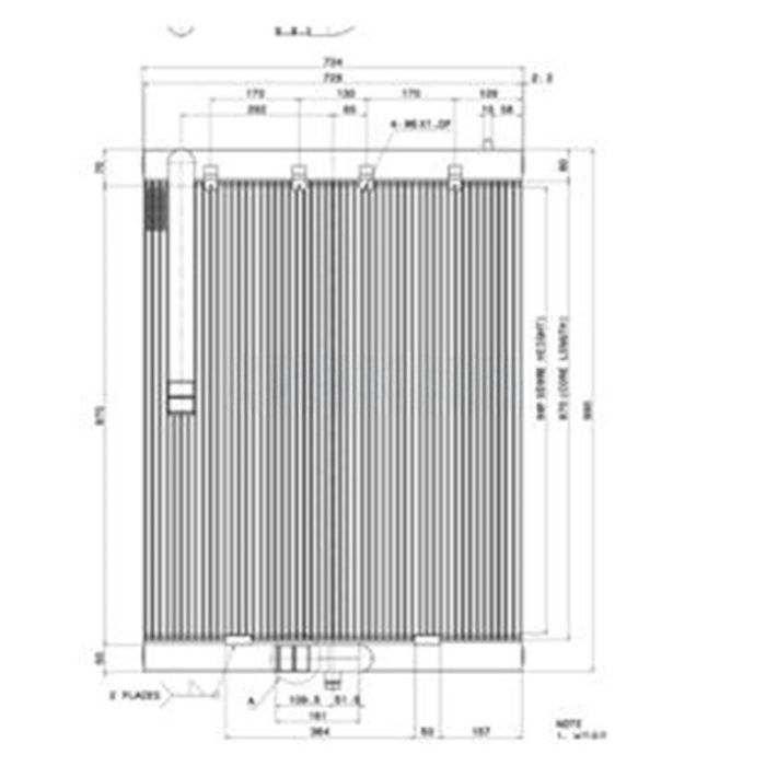Doosan Oil Cooler 2202-9061A-02 Compatible for Doosan Excavator S220LC-V S225LL S220LC-6