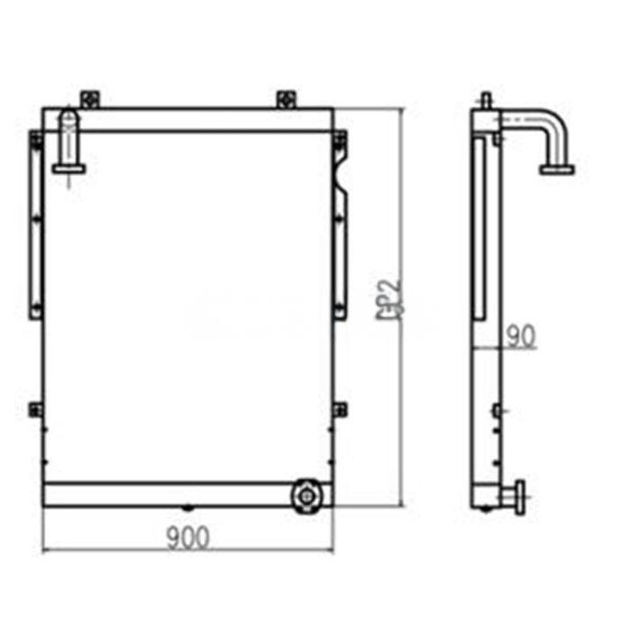 Doosan Oil Cooler 13F12000A Compatible for Doosan Excavator S300LL S300LC-V