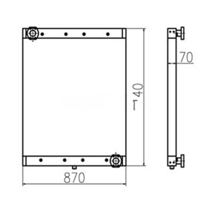 Doosan Oil Cooler Compatible for Doosan Excavator DX300LL