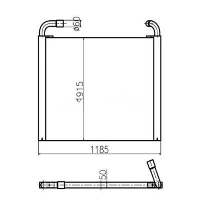 Kato For Kato Excavator HD1430R HD2045III Hydraulic Oil Cooler