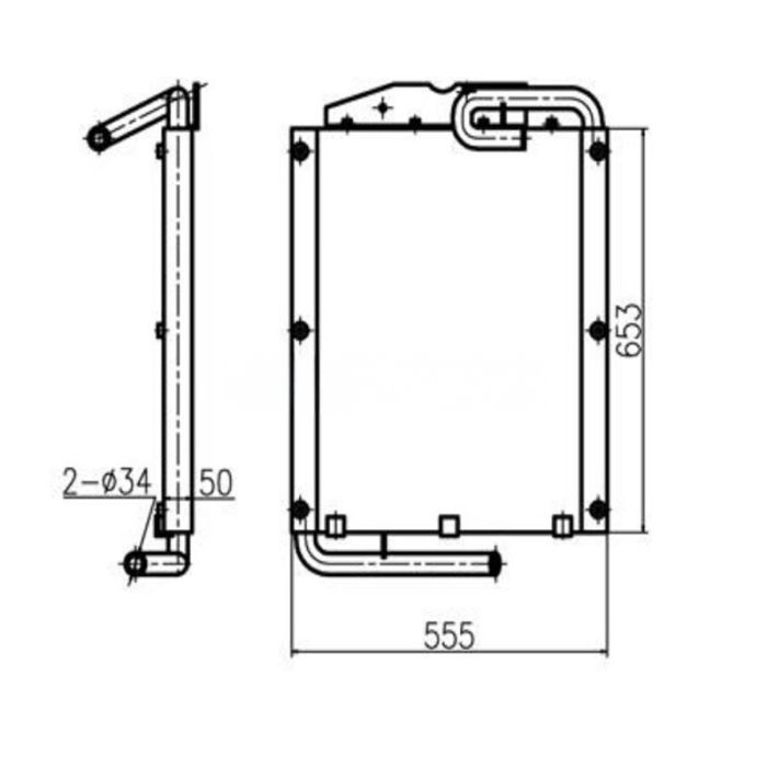 Doosan For Doosan Excavator S55-V Hydraulic Oil Cooler