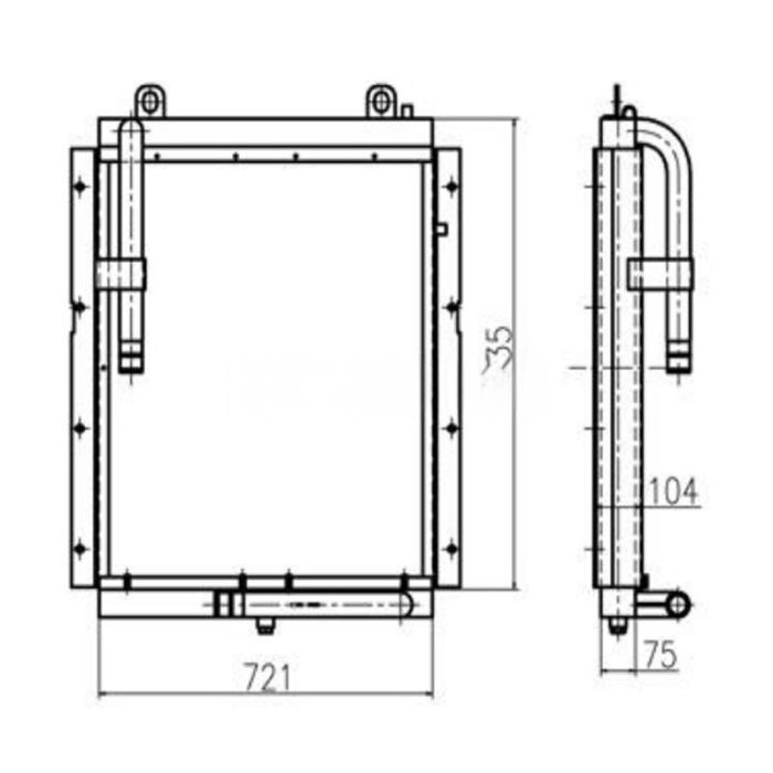 Doosan For Doosan Excavator DH215-5 DH210W-7 Hydraulic Oil Cooler