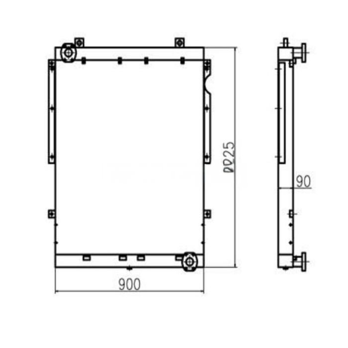 Doosan For Doosan Excavator DH300-7 Hydraulic Oil Cooler New Type