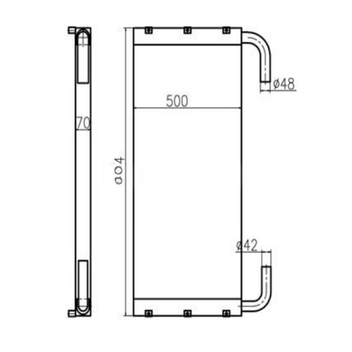 Hitachi For Hitachi Excavator ZX250-3 ZX260-3 Hydraulic Oil Cooler