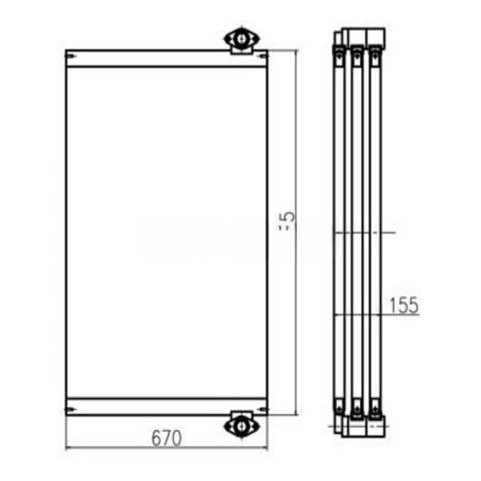 Doosan For Doosan Excavator DH500-7 Hydraulic Oil Cooler New Type