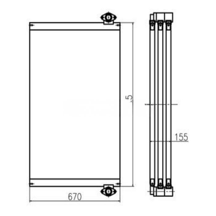 Doosan For Doosan Excavator DX420 Hydraulic Oil Cooler