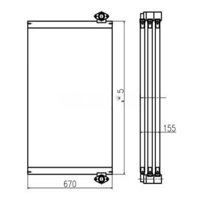 Doosan For Doosan Excavator DX520 Hydraulic Oil Cooler