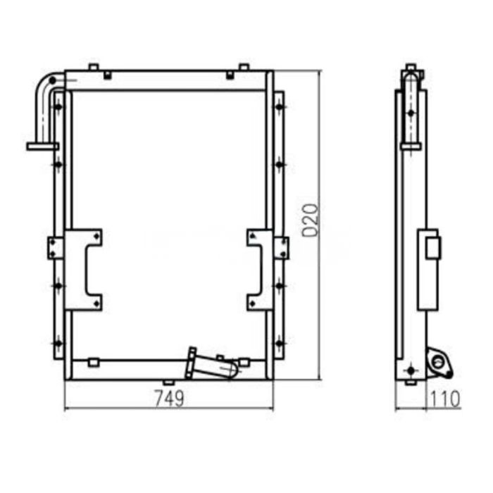 Hyundai For Hyundai Excavator R205-7 Hydraulic Oil Cooler