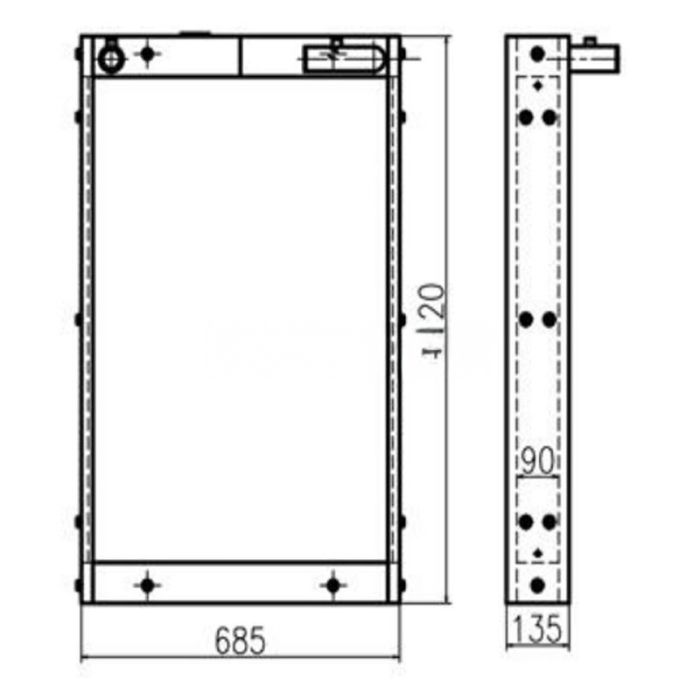 Hyundai For Hyundai Excavator R225-7 R215-7C Hydraulic Oil Cooler