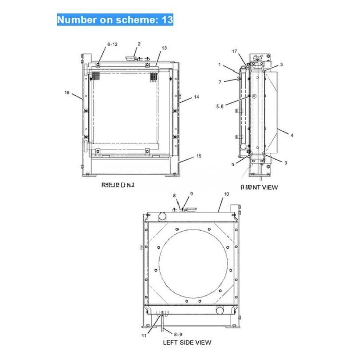 Caterpillar For Caterpillar Excavator CAT 305.5 307C Engine 4M40 Hydraulic Oil Cooler 194-9851