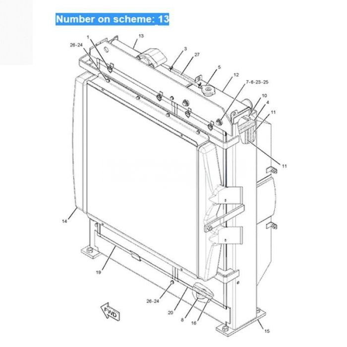 Caterpillar For Caterpillar Excavator CAT 315D L 319D L 319D LN Engine C4.2 Hydraulic Oil Cooler 281-3525